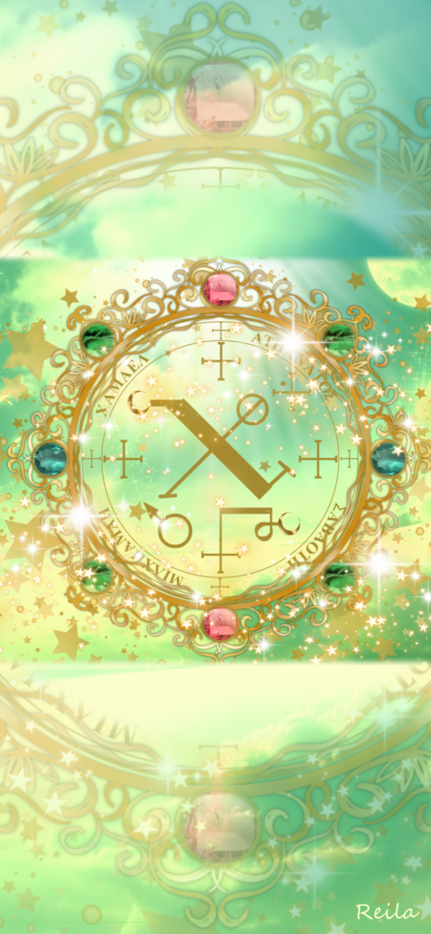 大天使チャミュエル召喚図iPhone用壁紙