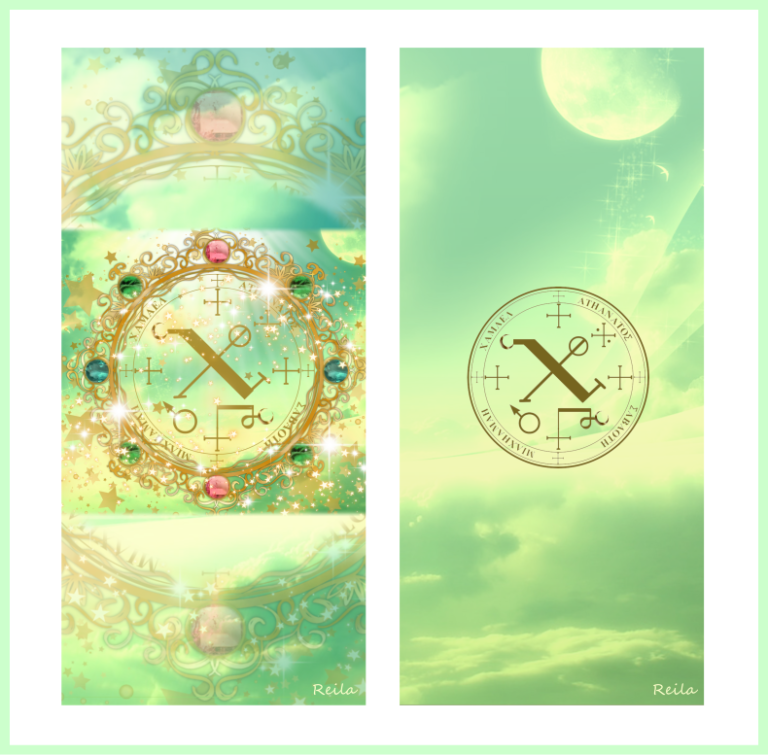 大天使チャミュエル召喚図iPhone用壁紙