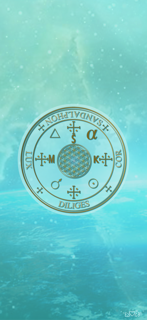 大天使サンダルフォン召喚図スマホ用壁紙