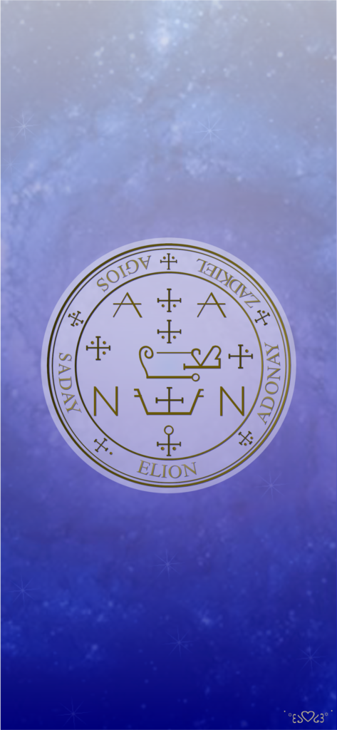 大天使ザドキエル召喚図スマホ壁紙