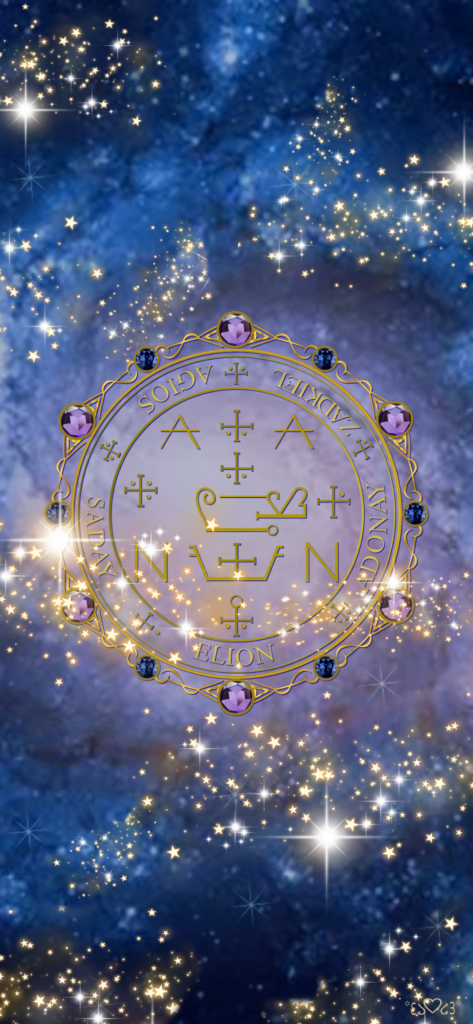 大天使ザドキエル召喚図スマホ壁紙