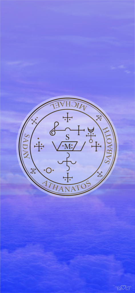 大天使ミカエル召喚図スマホ用壁紙