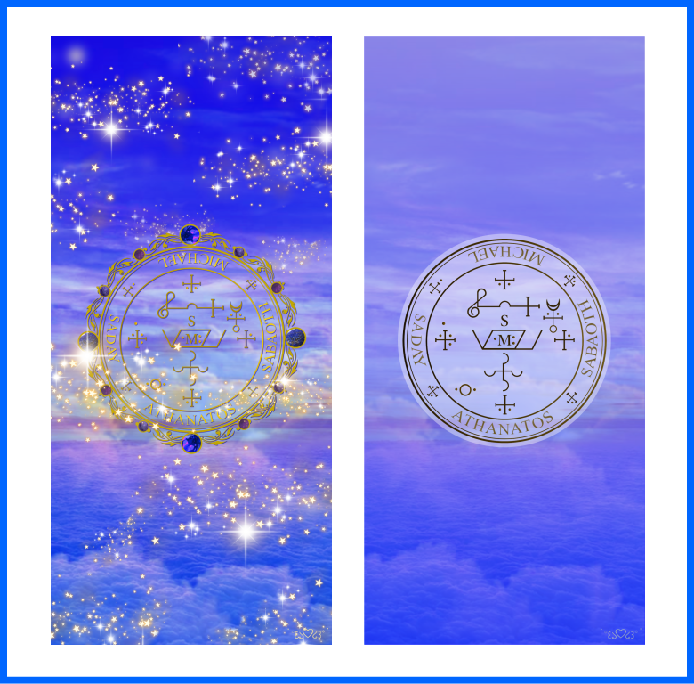 大天使ミカエル召喚図スマホ用壁紙