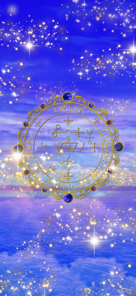 大天使ミカエル召喚図スマホ用壁紙