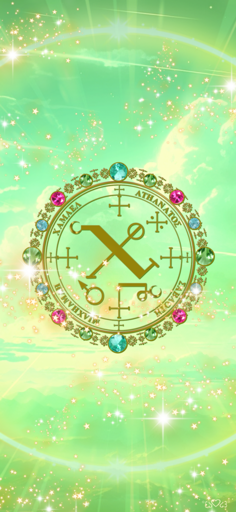 大天使チャミュエル召喚図スマホ壁紙