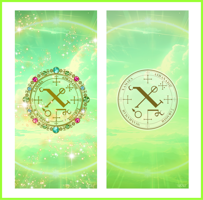 大天使チャミュエル召喚図スマホ壁紙