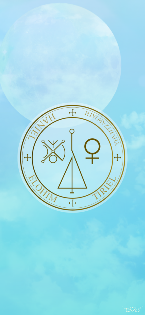 大天使ハニエル召喚図スマホ壁紙