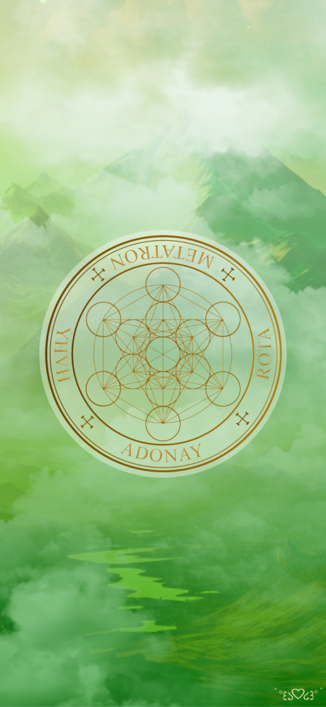 大天使メタトロン召喚図スマホ壁紙