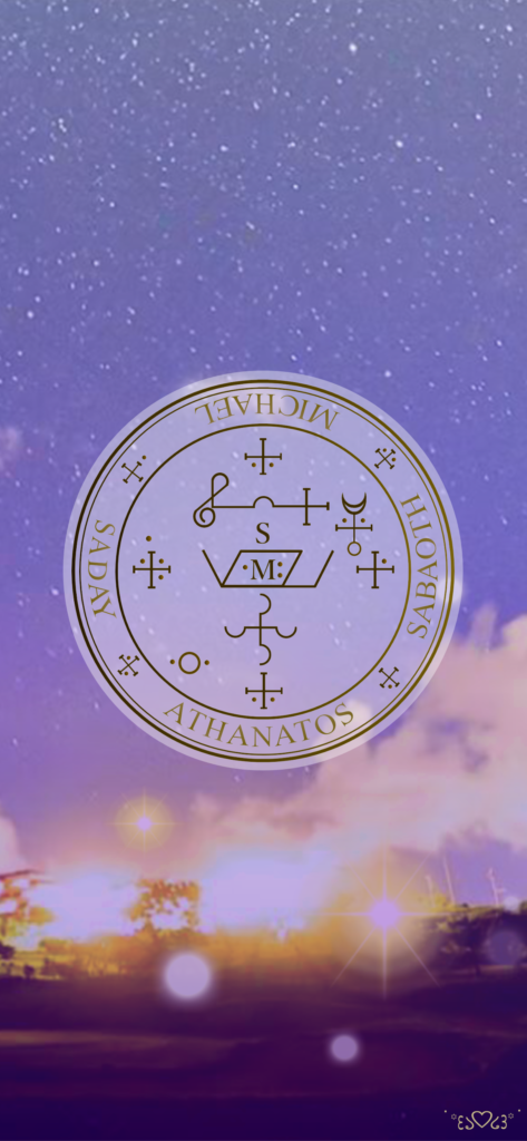 大天使ミカエル召喚図スマホ壁紙