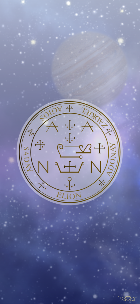 大天使ザドキエル召喚図スマホ壁紙