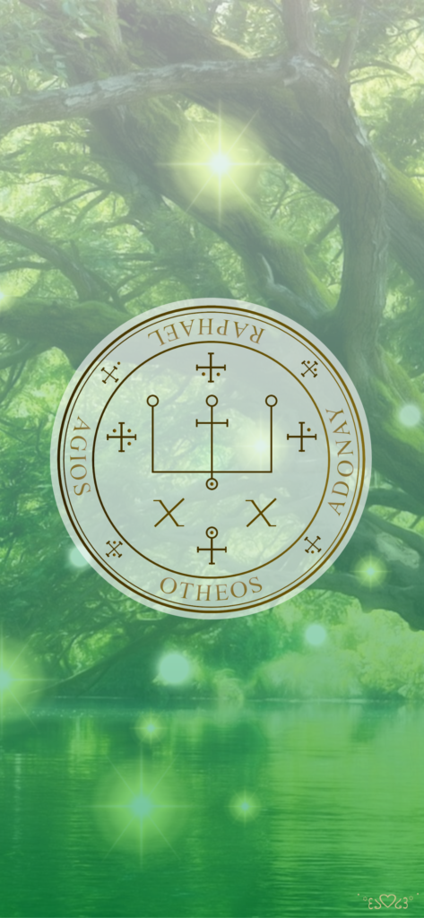 大天使ラファエル召喚図壁紙