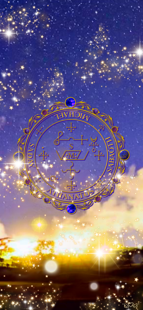 大天使ミカエル召喚図スマホ壁紙