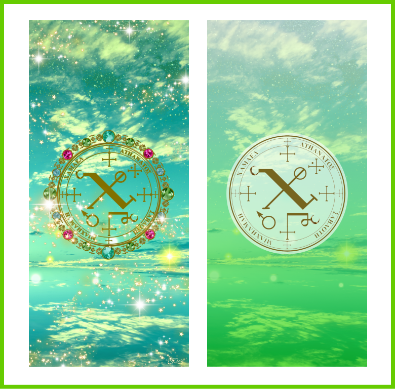 大天使チャミュエル召喚図スマホ壁紙