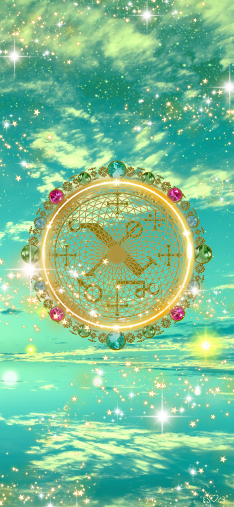 大天使チャミュエル召喚図スマホ壁紙