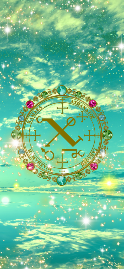 大天使チャミュエル召喚図スマホ壁紙