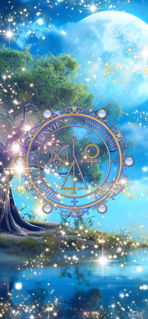 大天使ハニエル召喚図スマホ壁紙Ⅳ