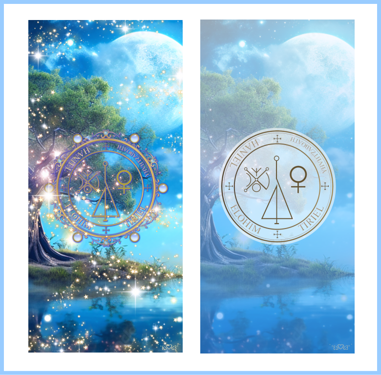 大天使ハニエル召喚図スマホ壁紙Ⅳ