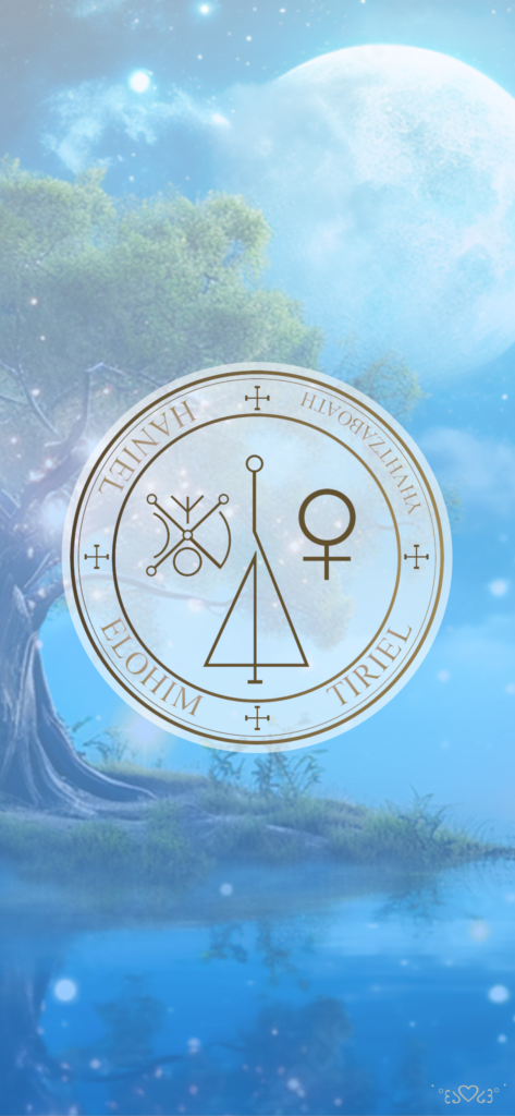 大天使ハニエル召喚図スマホ壁紙Ⅳ