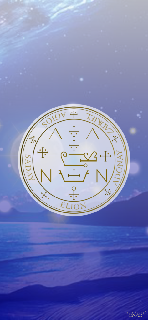 大天使ザドキエル召喚図スマホ壁紙