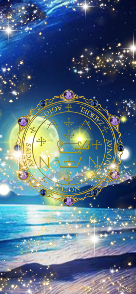 大天使ザドキエル召喚図スマホ壁紙