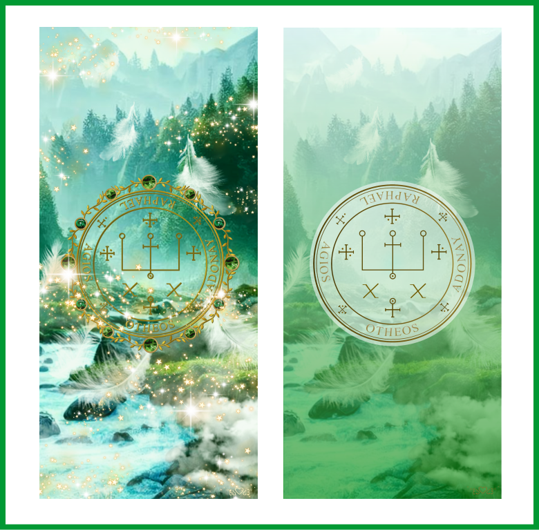 大天使ラファエルの召喚図スマホ壁紙