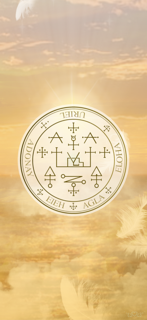 大天使ウリエル召喚図スマホ壁紙