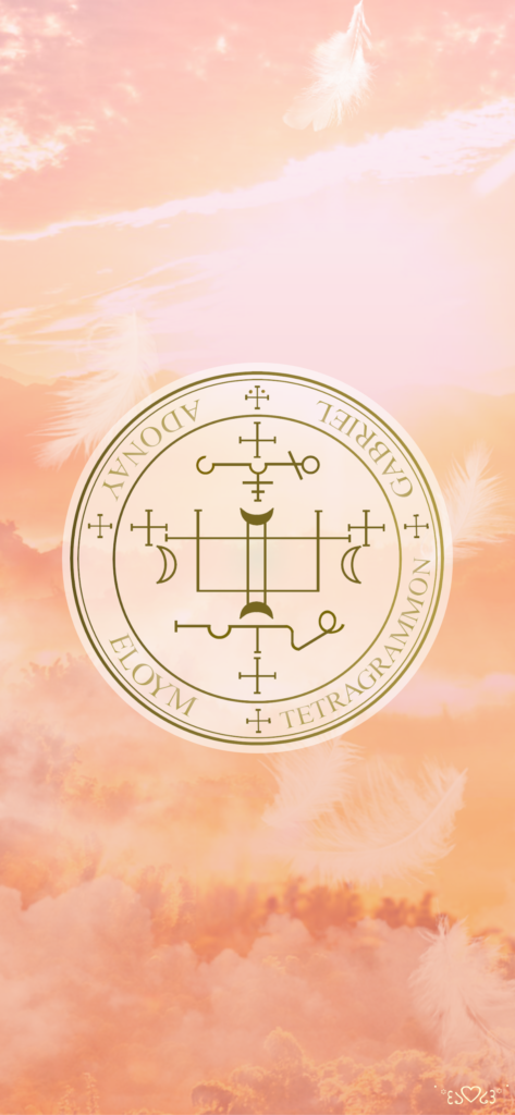 大天使ガブリエルの召喚図スマホ壁紙