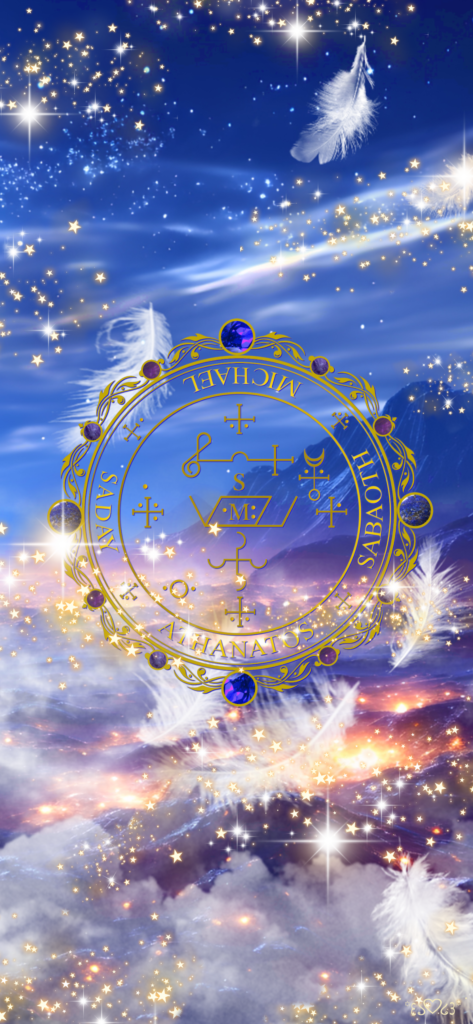 大天使ミカエル召喚図スマホ壁紙