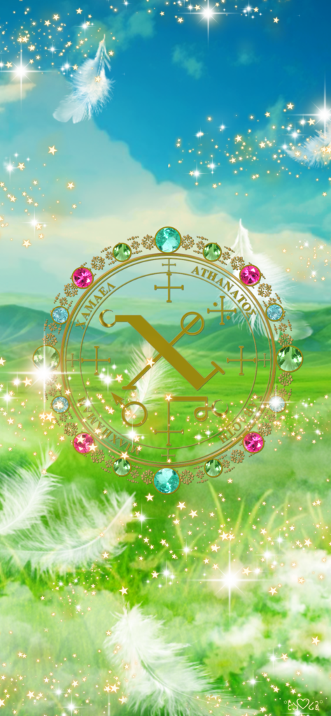 大天使チャミュエル召喚図スマホ壁紙