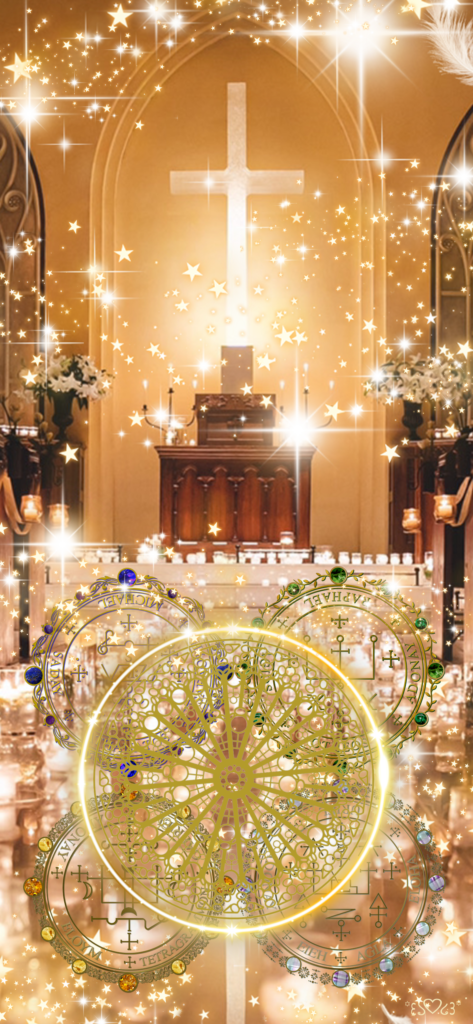 四大天使召喚図スマホ壁紙