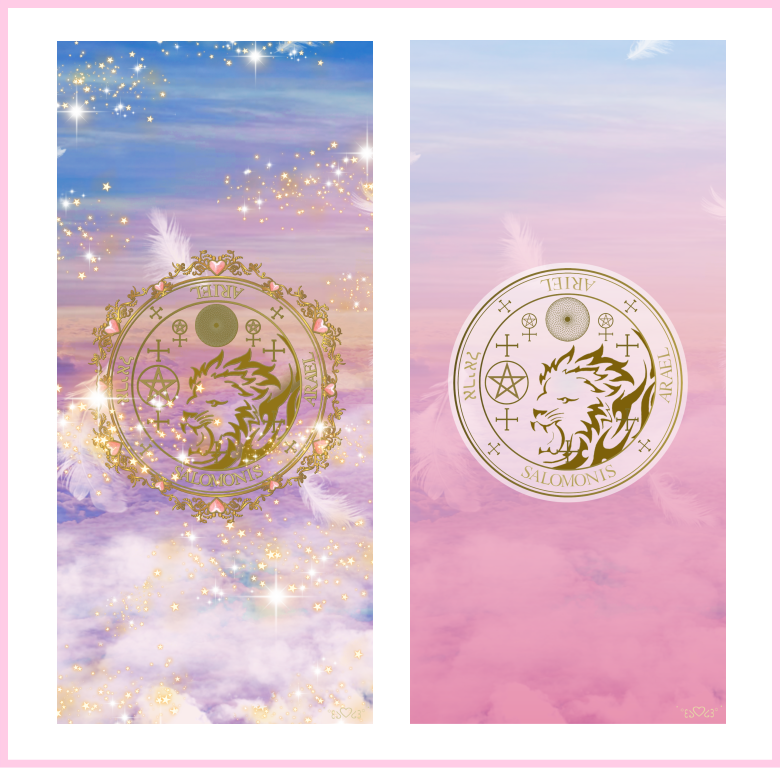 大天使アリエルの召喚図スマホ壁紙