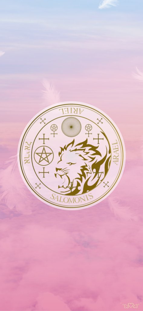 大天使アリエルの召喚図スマホ壁紙