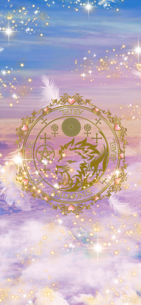 大天使アリエルの召喚図スマホ壁紙