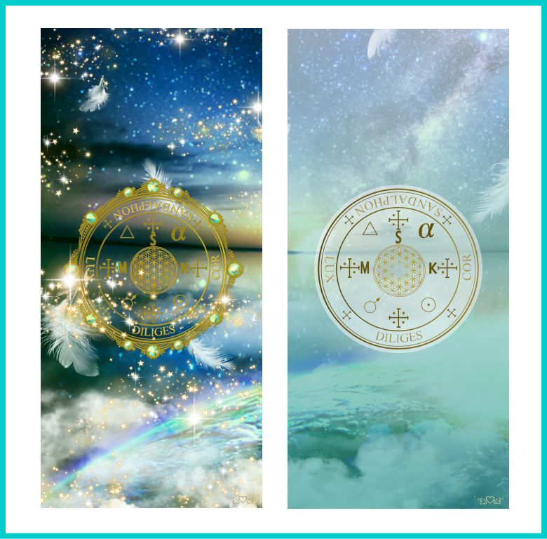 大天使サンダルフォン召喚図スマホ用壁紙