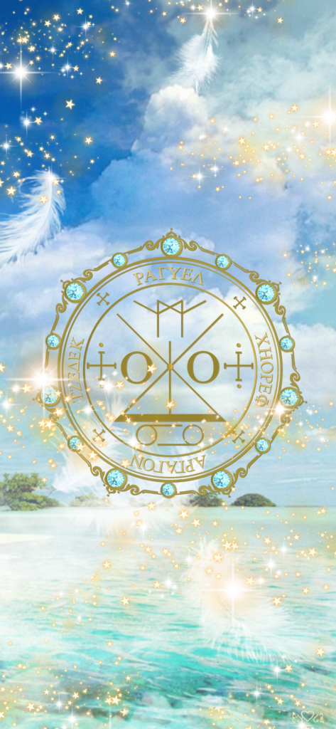 大天使ラギュエル召喚図スマホ待ち受け