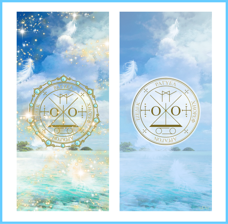 大天使ラギュエル召喚図スマホ待ち受け