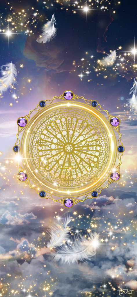 大天使ザドキエルの召喚図スマホ壁紙