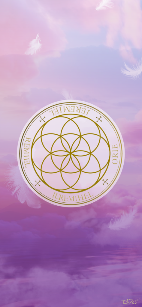 大天使エレミエル(ジェレミエル) の召喚図スマホ壁紙