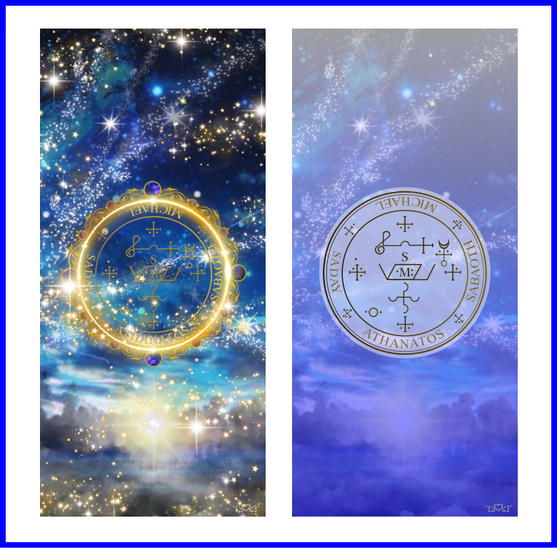 大天使ミカエル召喚図スマホ壁紙