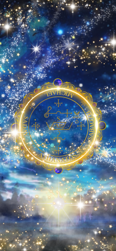 大天使ミカエル召喚図スマホ壁紙