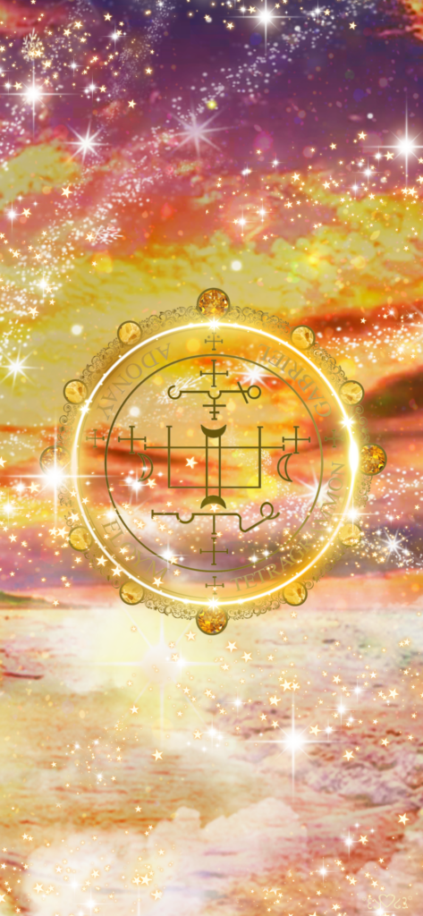 大天使ガブリエル召喚図スマホ壁紙