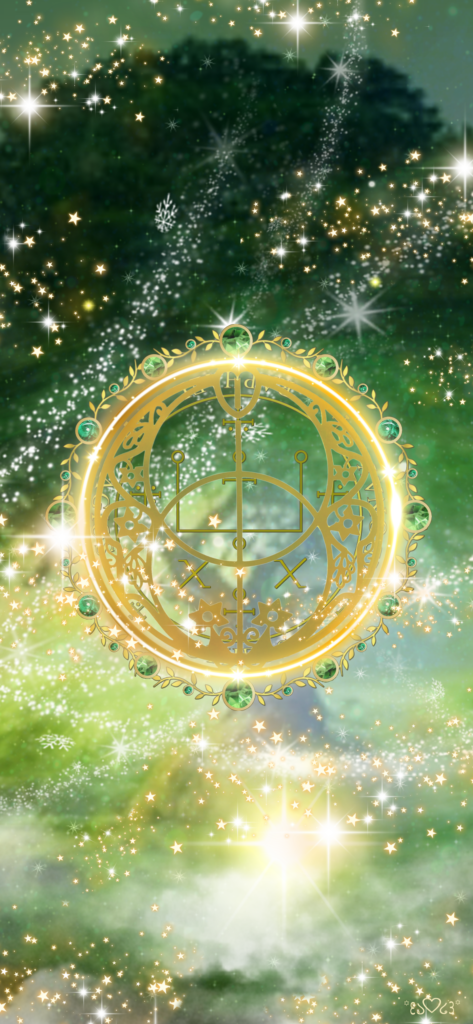 大天使ラファエル召喚図スマホ壁紙、待ち受け