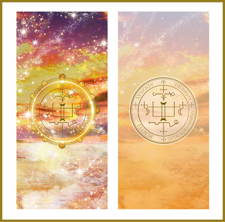 大天使ガブリエル召喚図スマホ壁紙