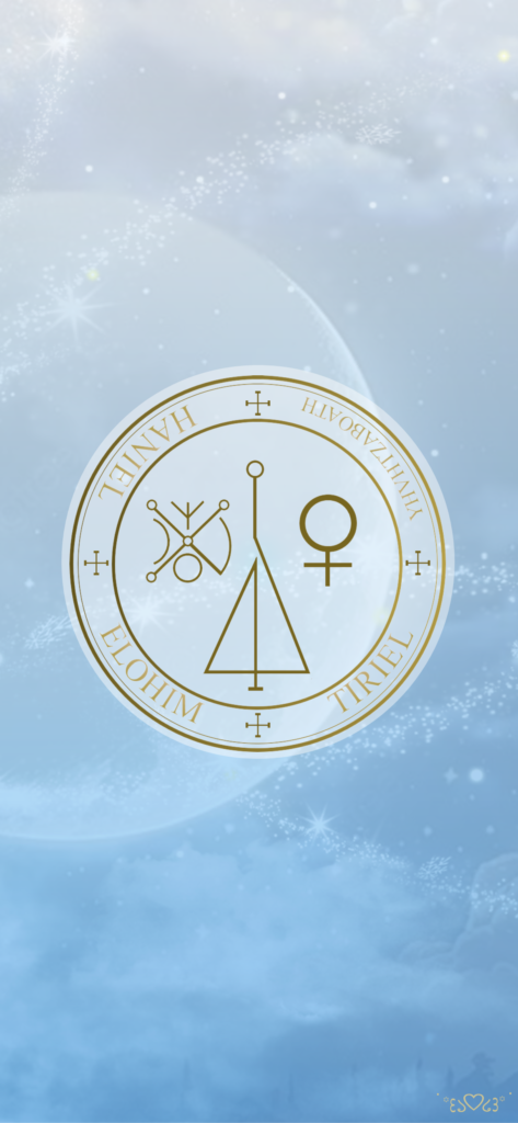 大天使ハニエル召喚図スマホ壁紙