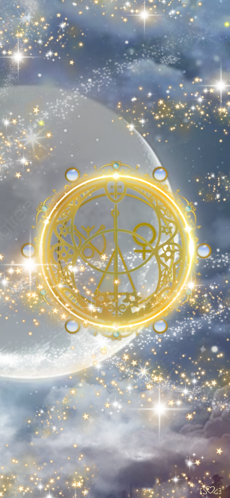 大天使ハニエル召喚図スマホ壁紙