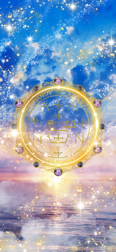 大天使ザドキエル召喚図スマホ壁紙