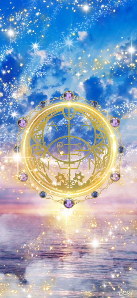 大天使ザドキエル召喚図スマホ壁紙