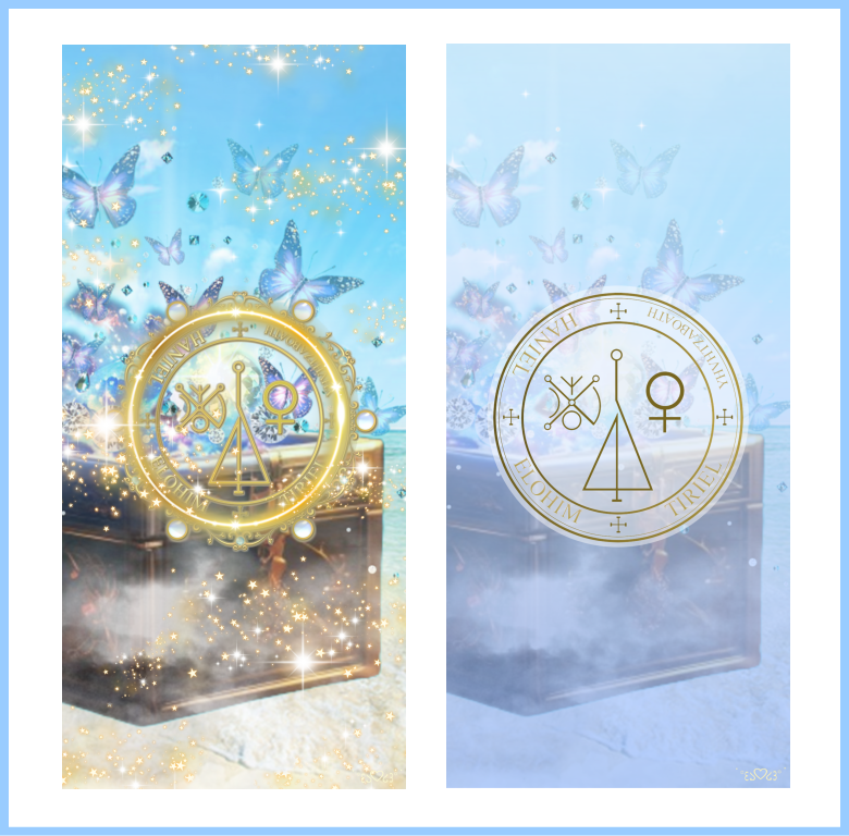 大天使ハニエル召喚図スマホ壁紙