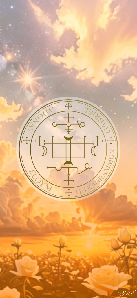 大天使ガブリエル召喚図スマホ壁紙