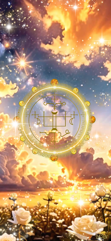 大天使ガブリエル召喚図スマホ壁紙